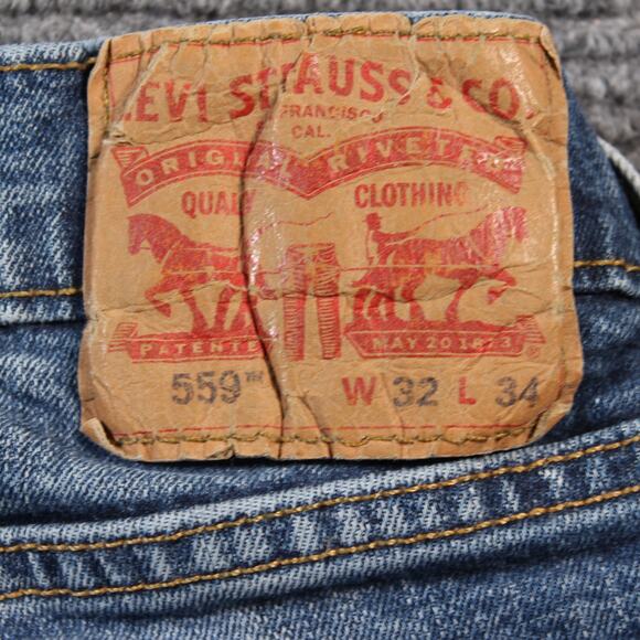 Levi’s 559 Relaxed Straight Jeans Light Wash W32 L34 - Picture 8 of 11